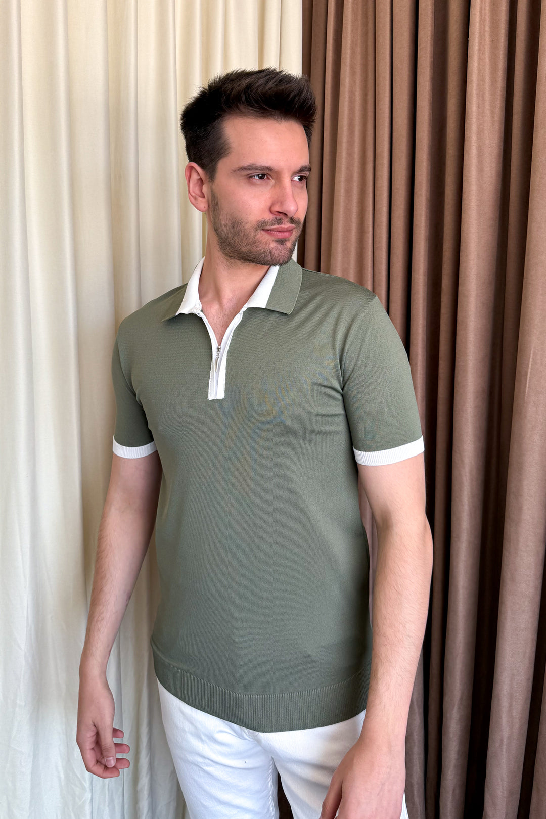 MPL Men's Zippered Short Sleeve T-shirt 9650 - Memphis