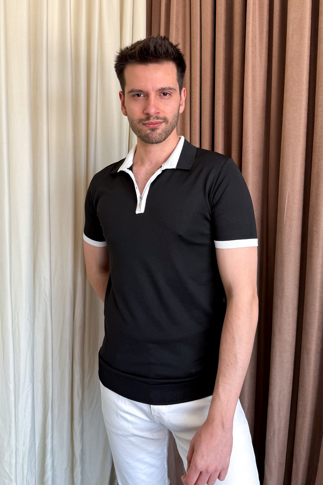 MPL Men's Zippered Short Sleeve T-shirt 9650 - Piatra Neamţ