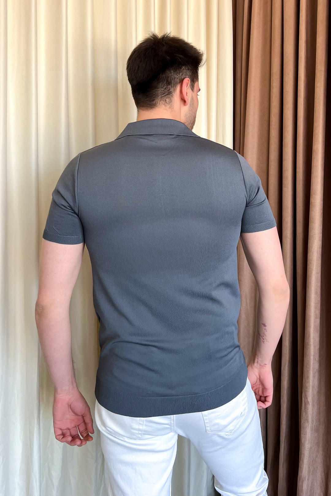 MPL Men's Zippered Short Sleeve Polo Collar Sweater 9900 - Königswinter