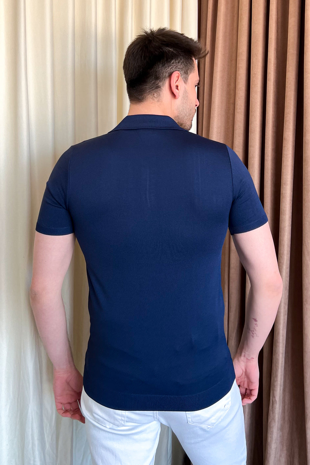 MPL Men's Zippered Short Sleeve Polo Collar Sweater 9900 - Winchester