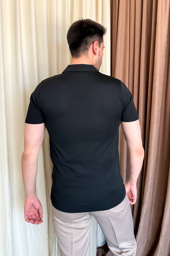 MPL Men's Zippered Short Sleeve Polo Collar Sweater 9900 - Middletown