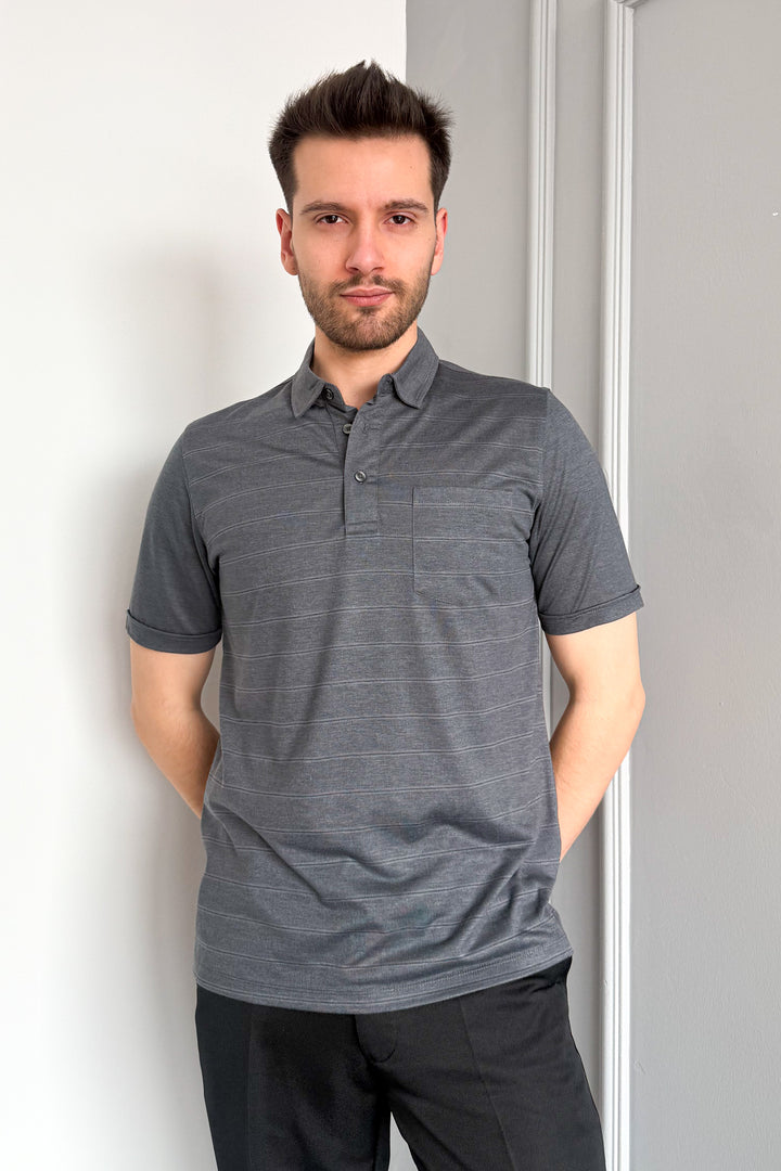 MPL Men's Mercerized Polo Neck T-shirt 2517 - Courbevoic