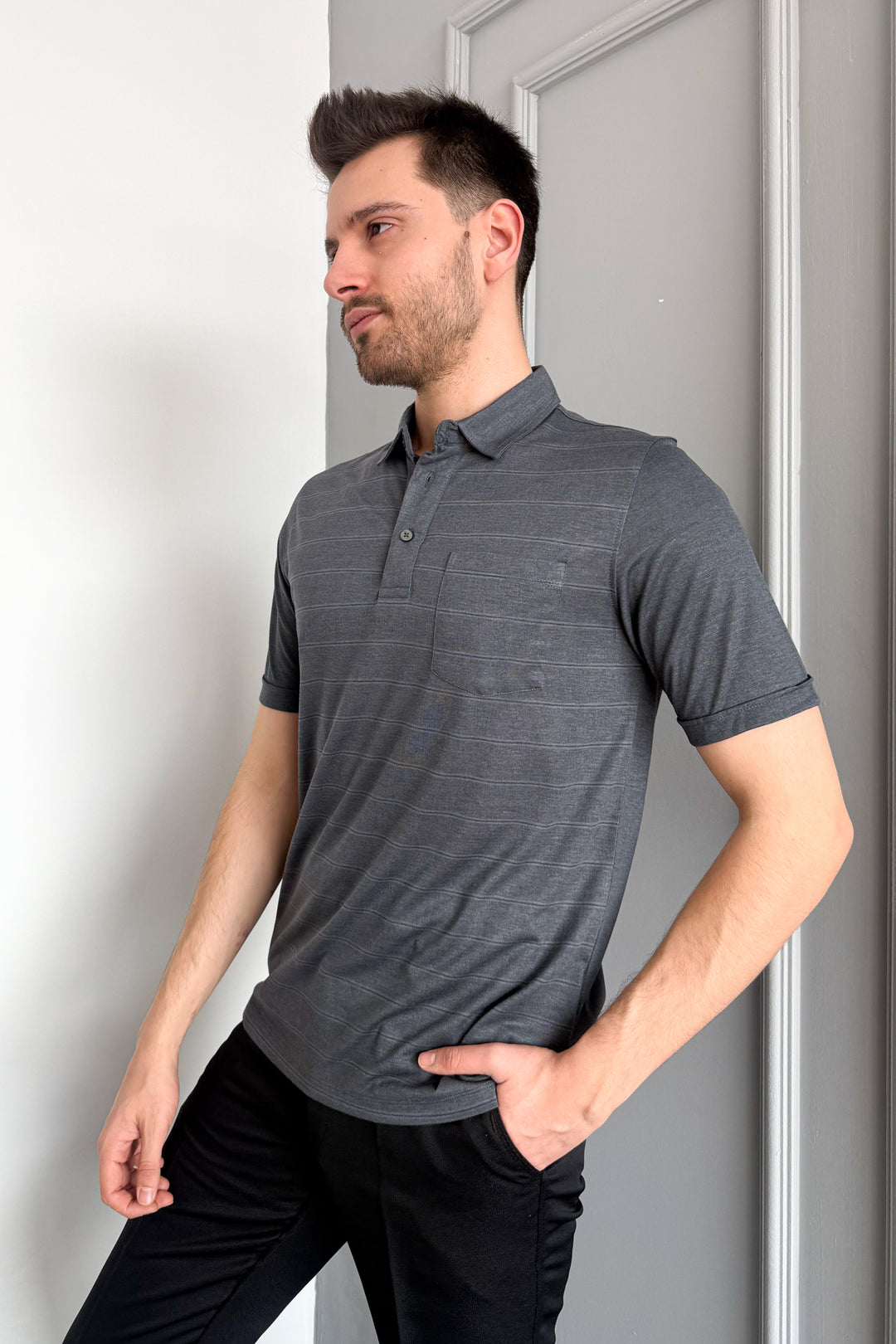 MPL Men's Mercerized Polo Neck T-shirt 2517 - Courbevoic