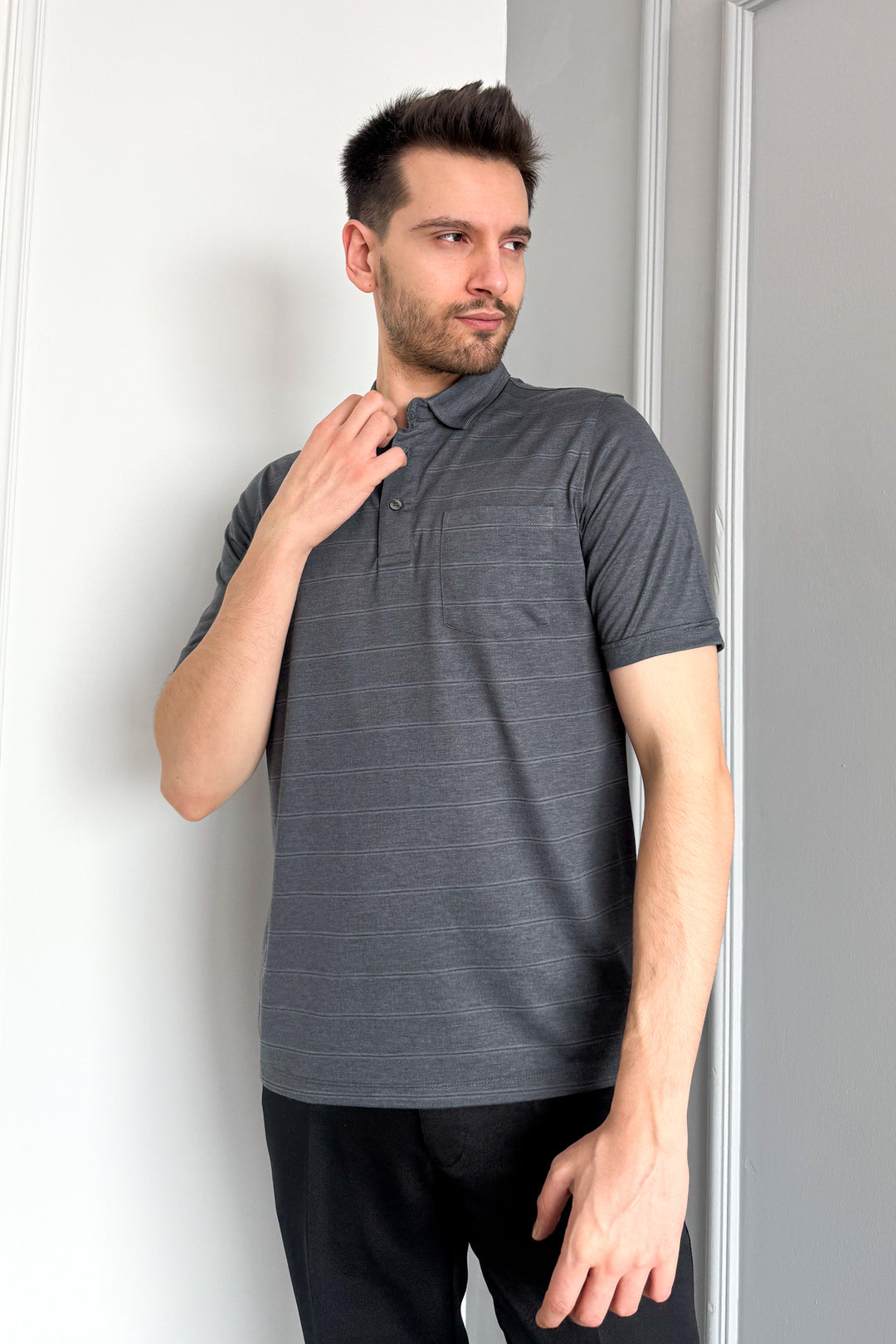 MPL Men's Mercerized Polo Neck T-shirt 2517 - Courbevoic