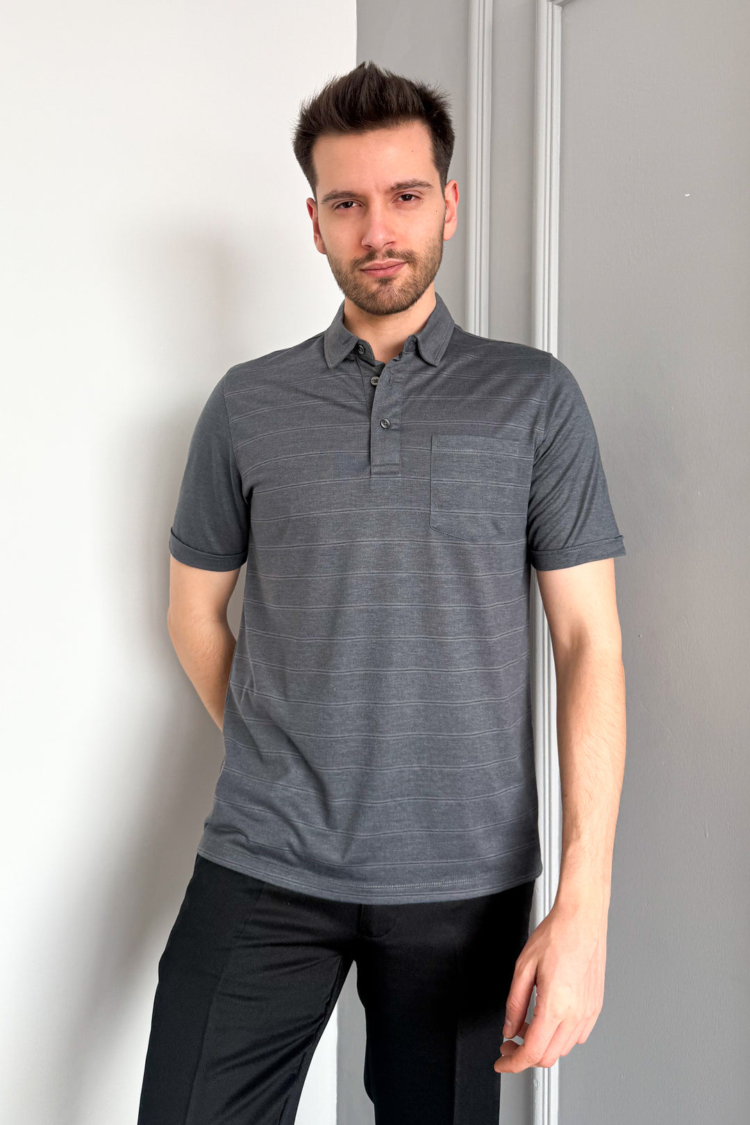 MPL Men's Mercerized Polo Neck T-shirt 2517 - Courbevoic