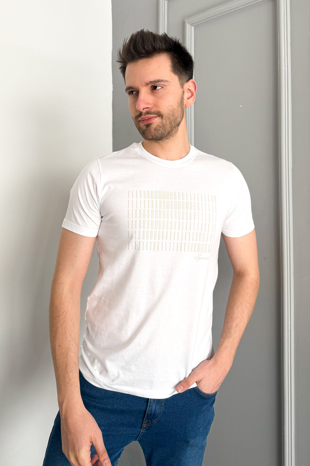 MPL Men's Bicycle Collar Printed T-shirt 3087 - Warren