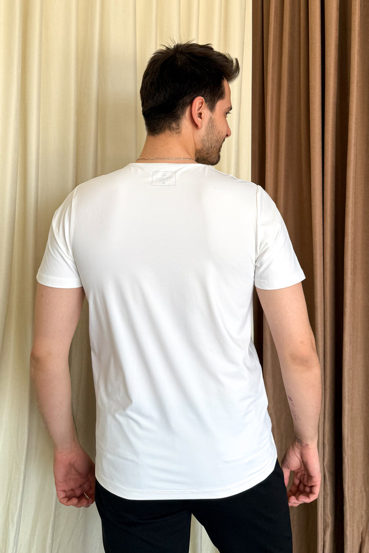 MPL Men's Cotton Ottoman Zero Collar T-shirt 3155 - Venray