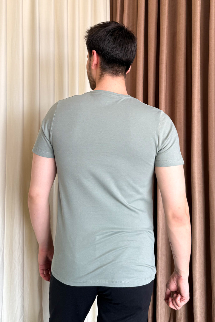 MPL Men's Cotton Ottoman Zero Collar T-shirt 3155 - Rhondda