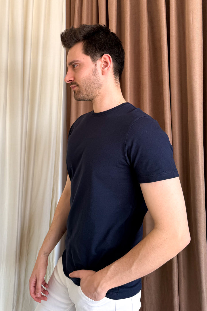 MPL Men's Cotton Ottoman Zero Collar T-shirt 3155 - Sutton in Ashfield