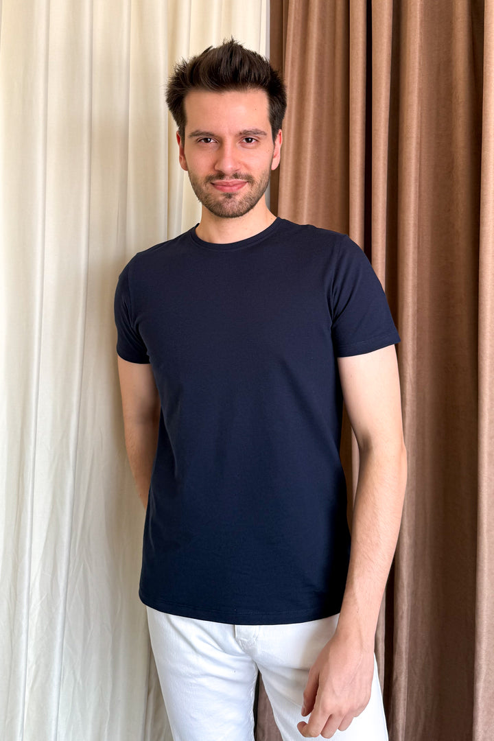 MPL Men's Cotton Ottoman Zero Collar T-shirt 3155 - Sutton in Ashfield