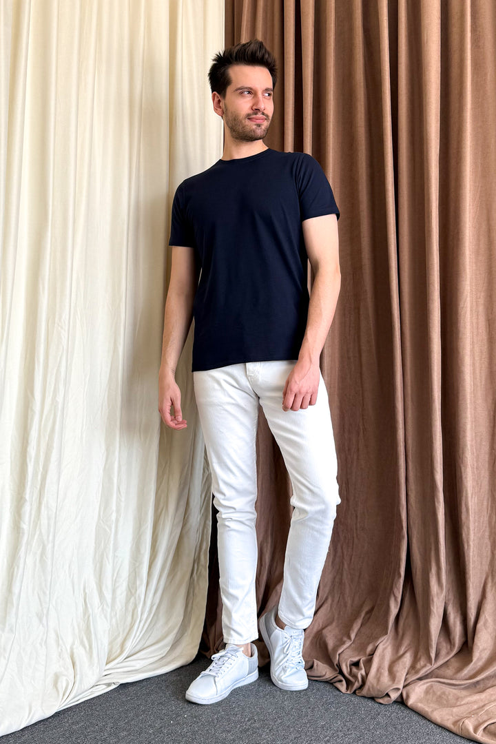 MPL Men's Cotton Ottoman Zero Collar T-shirt 3155 - Sutton in Ashfield