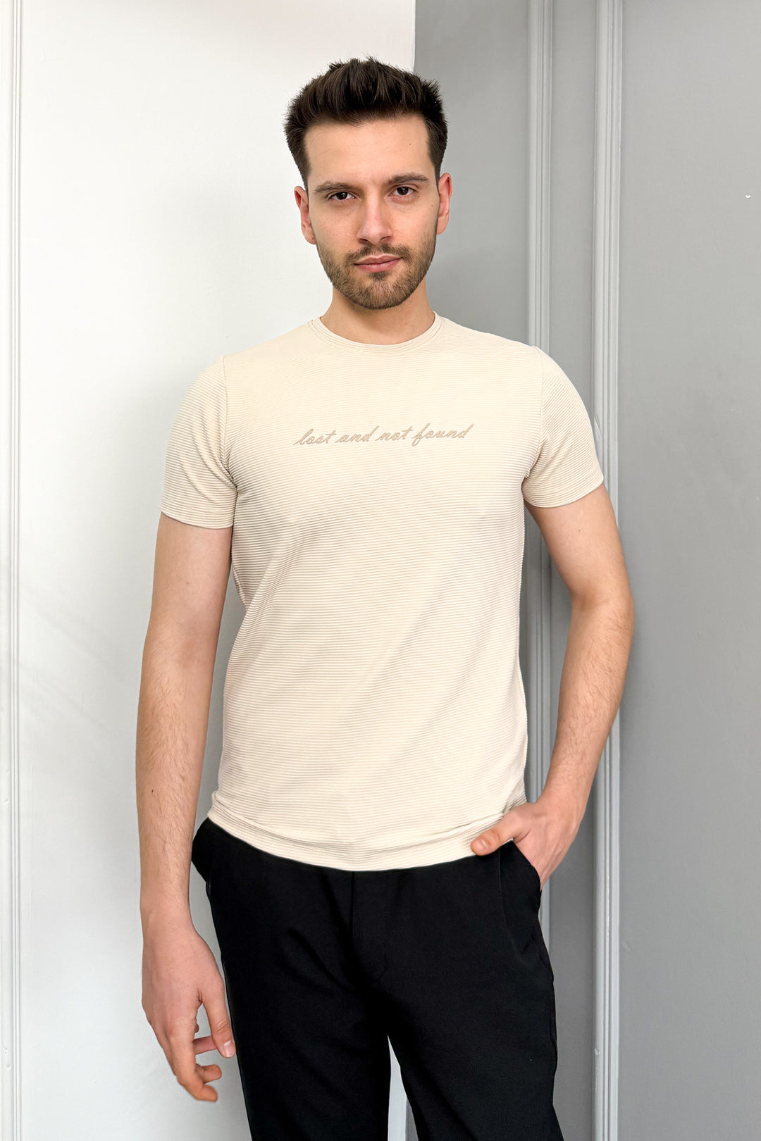 MPL Men's Ottoman Zero Collar T-shirt 3185 - Nocera Inferiore