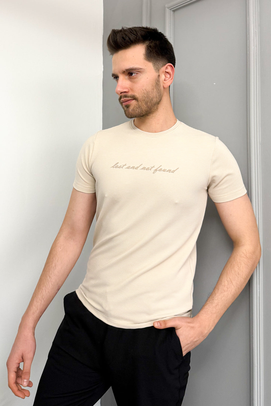 MPL Men's Ottoman Zero Collar T-shirt 3185 - Nocera Inferiore