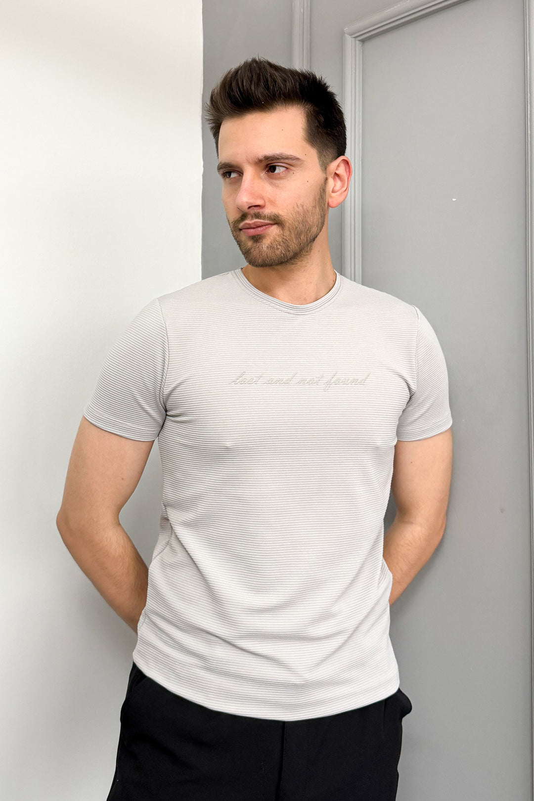 MPL Men's Ottoman Zero Collar T-shirt 3185 - Nelson