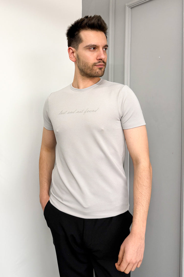 MPL Men's Ottoman Zero Collar T-shirt 3185 - Nelson