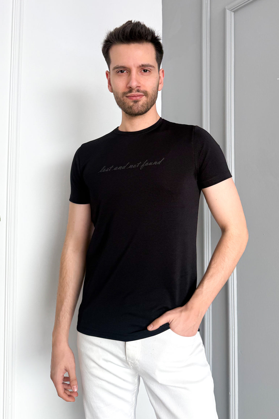 MPL Men's Ottoman Zero Collar T-shirt 3185 - Tecate