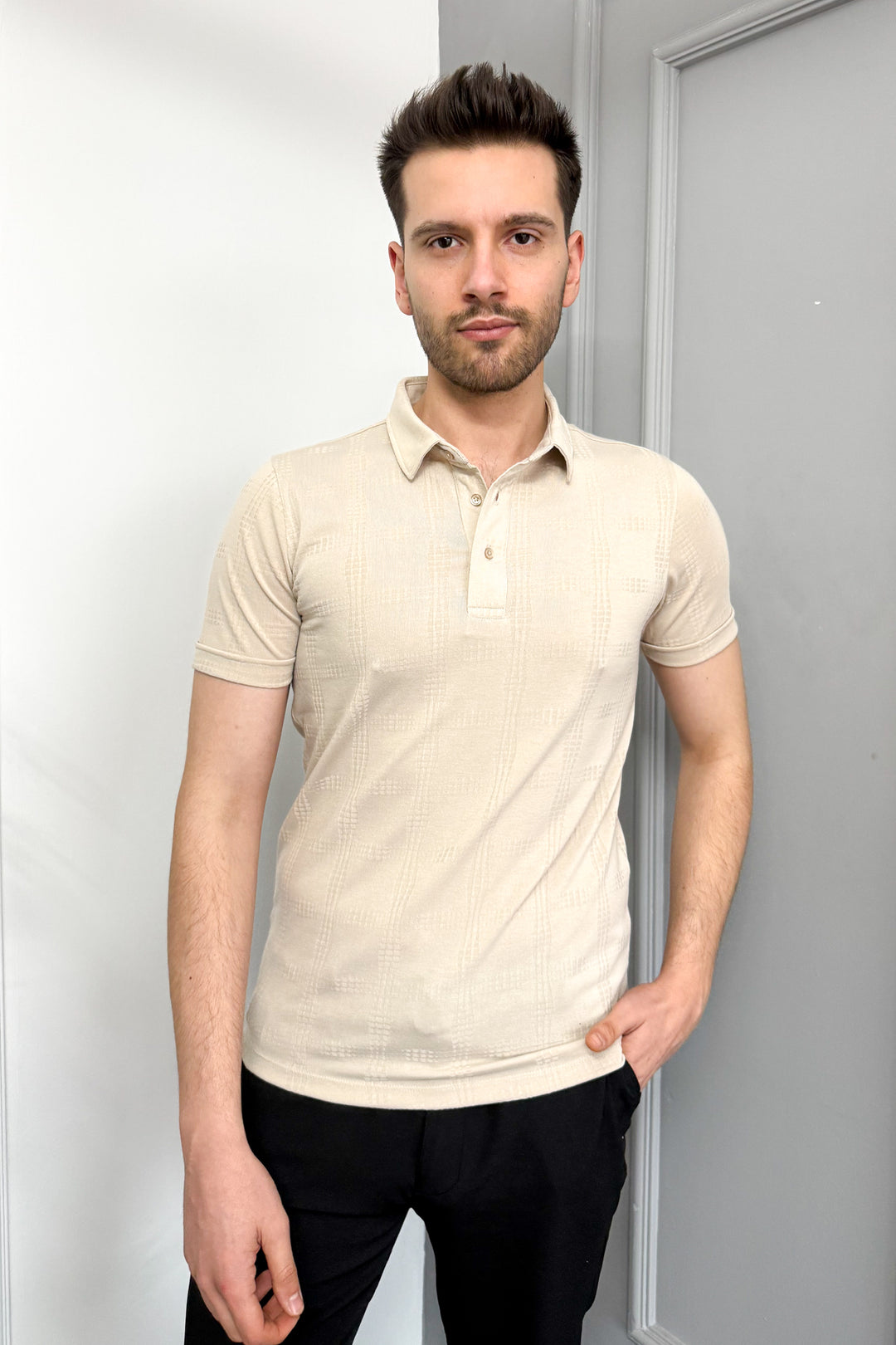 MPL Men's Jacquard Polo Neck T-shirt 3227 - Wichita