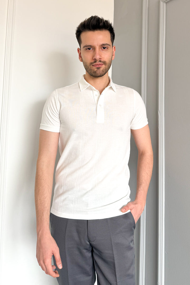 MPL Men's Jacquard Polo Neck T-shirt 3227 - Kakhovka