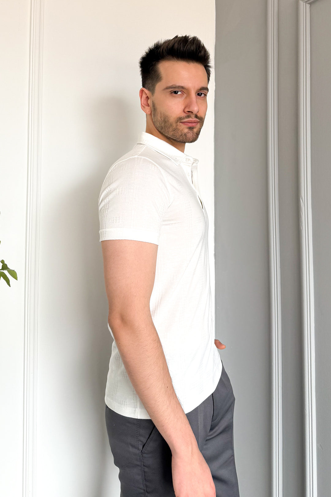 MPL Men's Jacquard Polo Neck T-shirt 3227 - Kakhovka