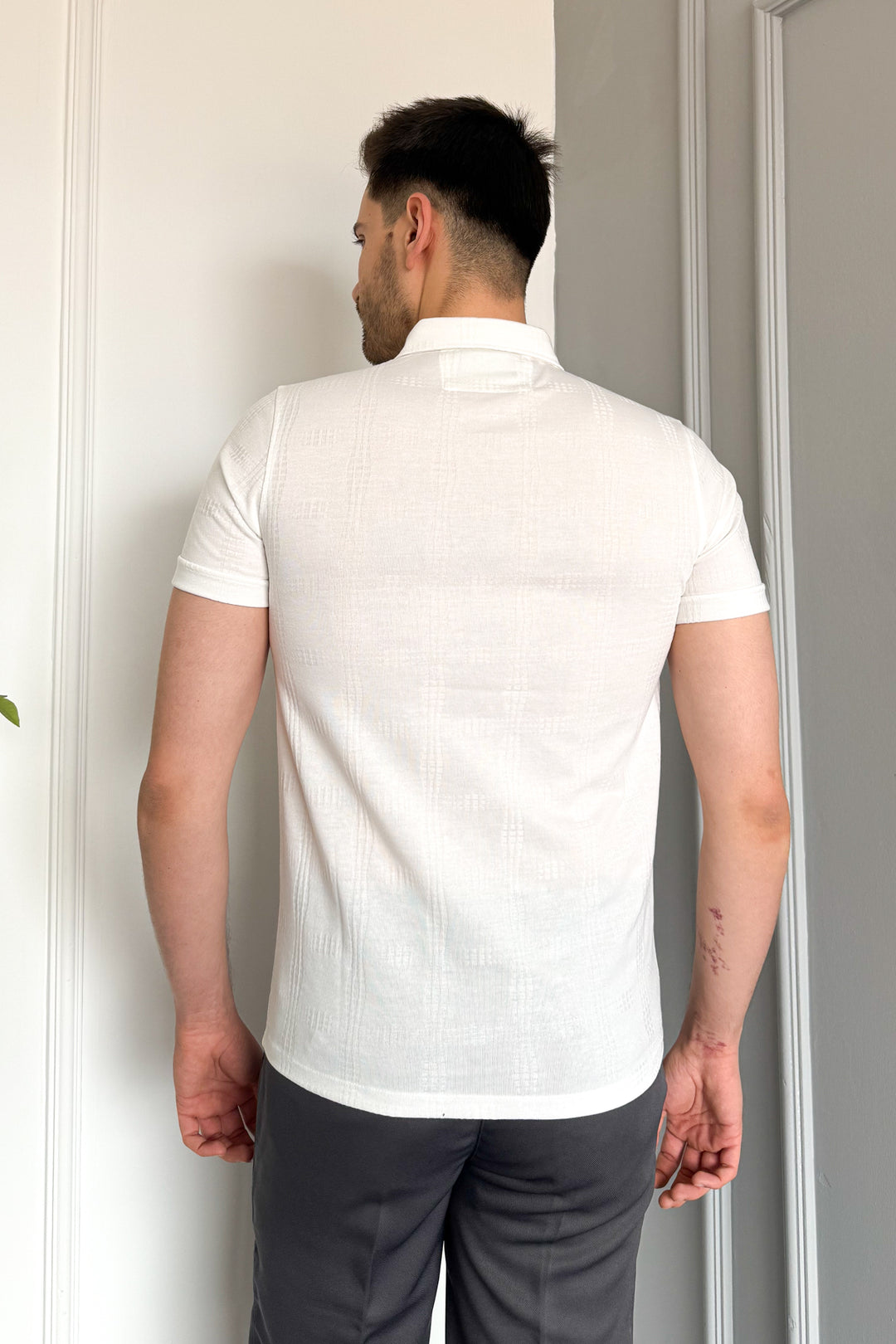 MPL Men's Jacquard Polo Neck T-shirt 3227 - Kakhovka