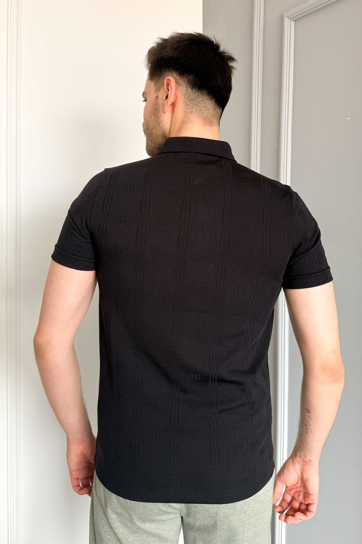 MPL Men's Jacquard Polo Neck T-shirt 3227 - Tlalnepantla