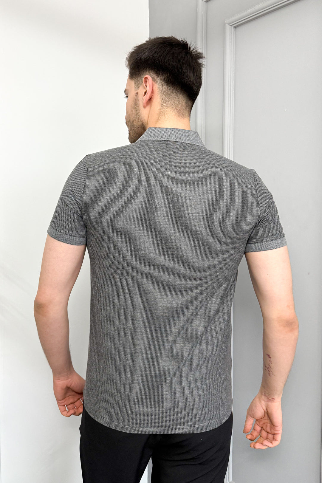 MPL Men's Waffle Polo Neck T-shirt 3229 - Villefranche-sur-Saône