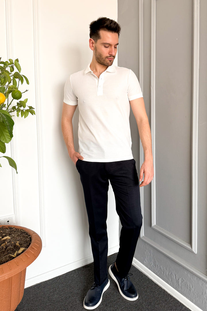 MPL Men's Waffle Polo Neck T-shirt 3229 - Bell Gardens