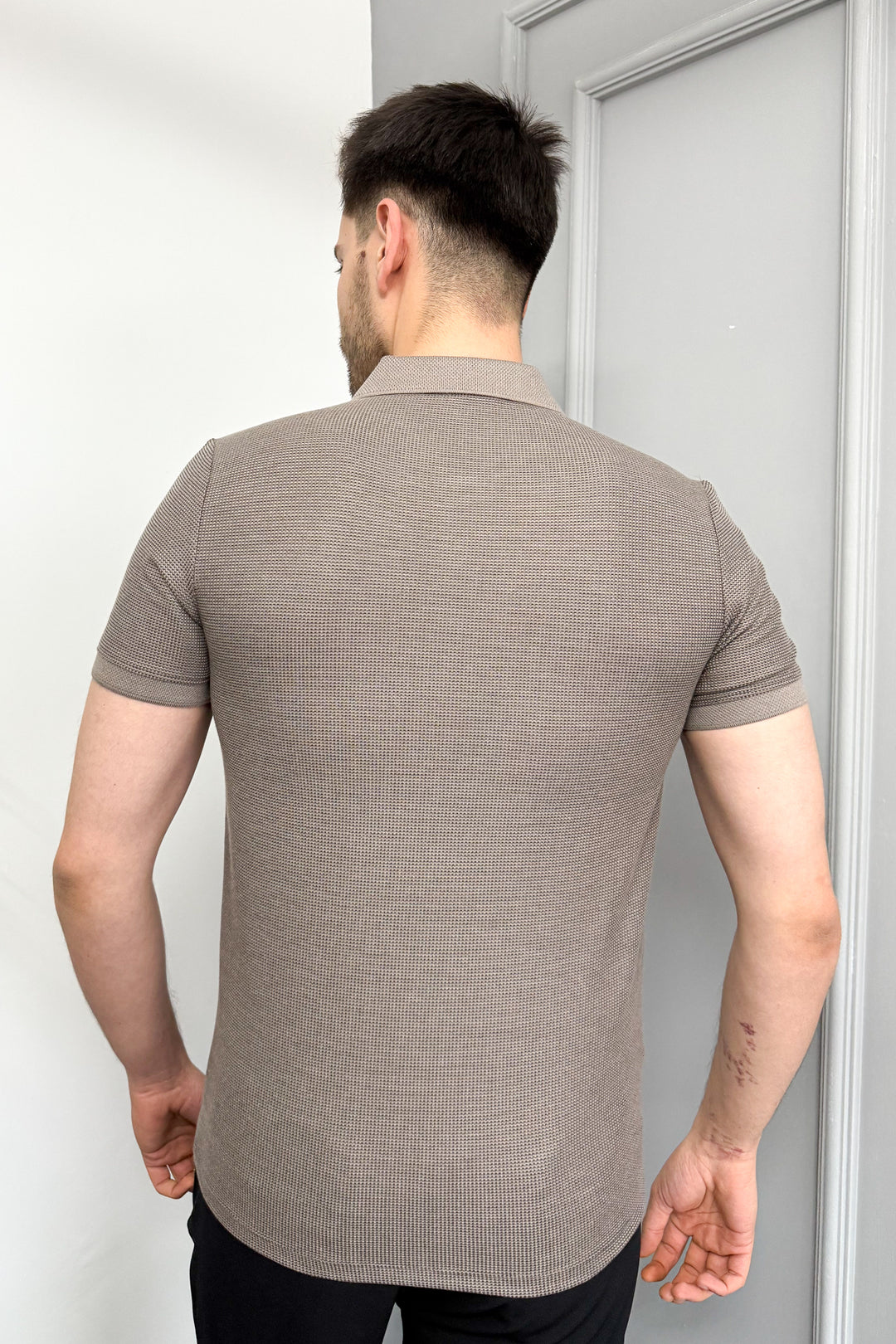 MPL Men's Waffle Polo Neck T-shirt 3229 - Ostfildern