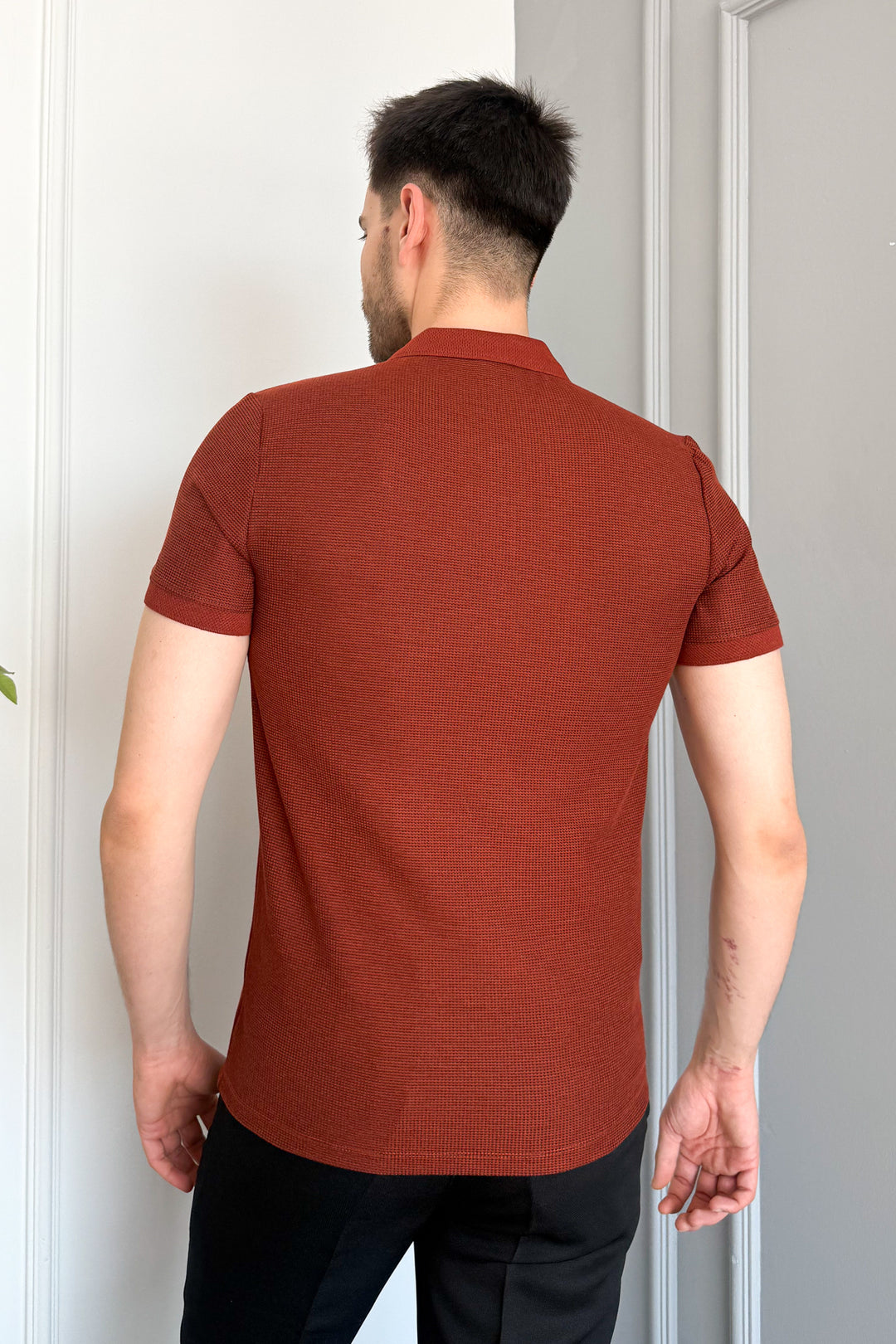 MPL Men's Waffle Polo Neck T-shirt 3229 - Teruel