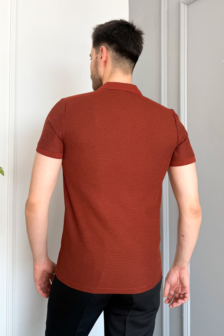 MPL Men's Waffle Polo Neck T-shirt 3229 - Teruel