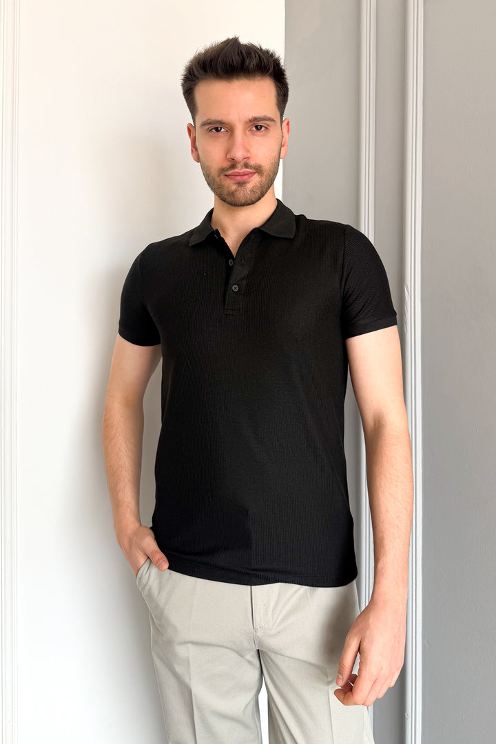MPL Men's Waffle Polo Neck T-shirt 3229 - Belleville