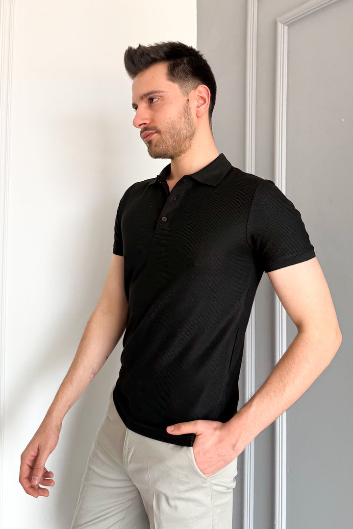 MPL Men's Waffle Polo Neck T-shirt 3229 - Belleville