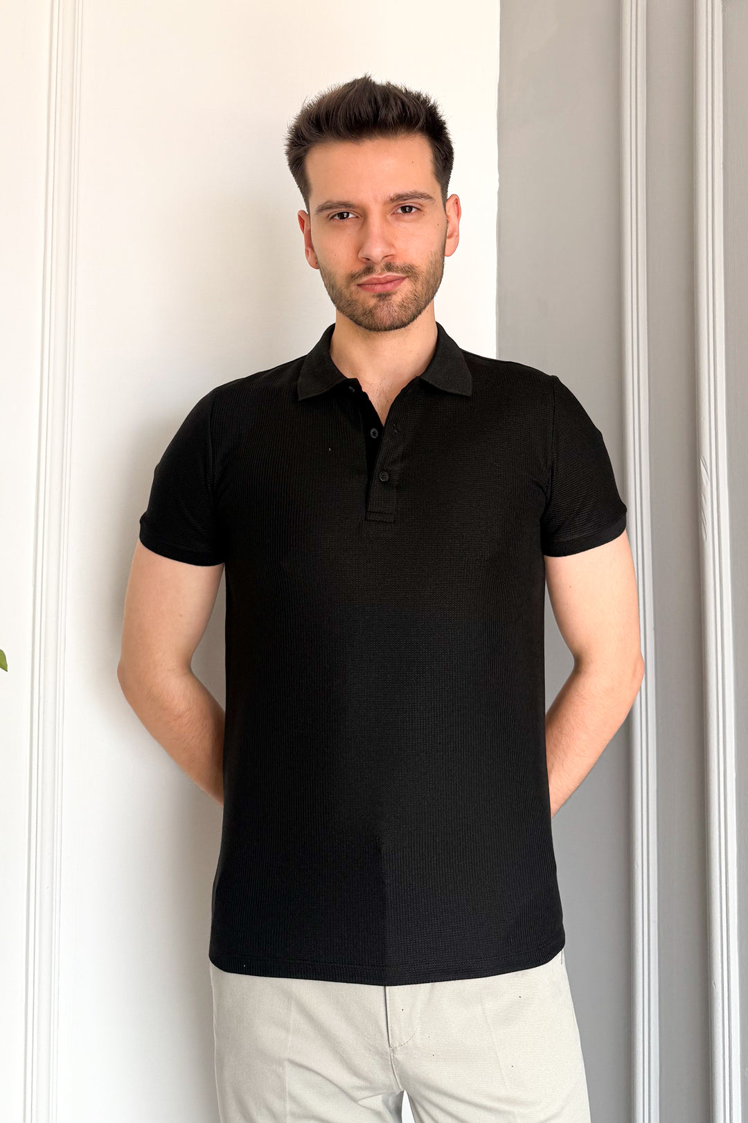 MPL Men's Waffle Polo Neck T-shirt 3229 - Belleville
