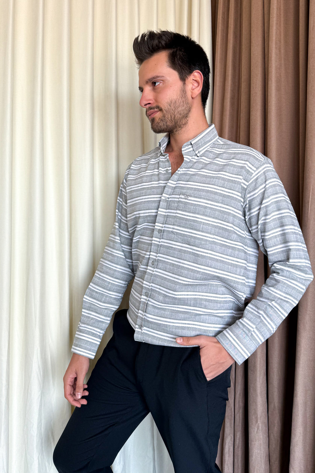 MPL Men's Striped Classic Shirt - Comalcalco