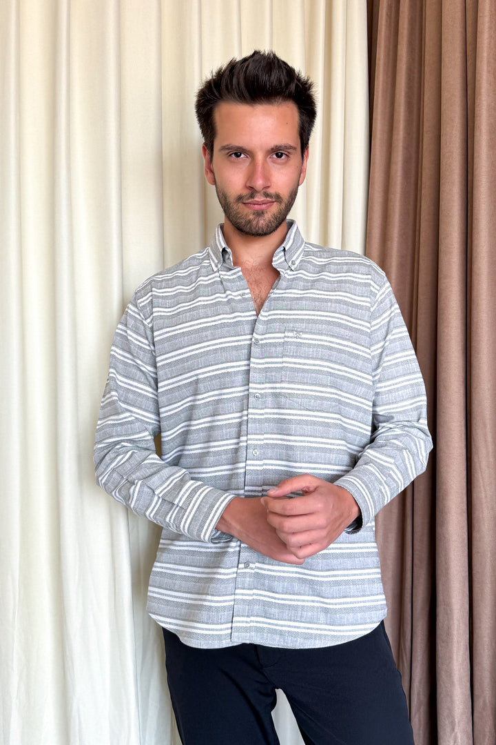 MPL Men's Striped Classic Shirt - Comalcalco