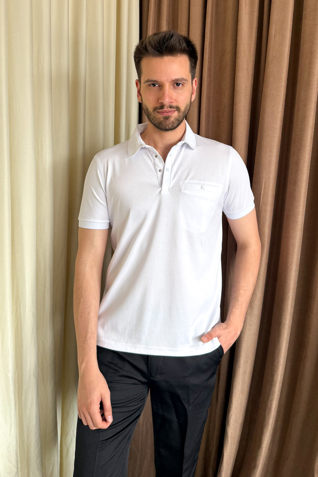 MPL Men's Polo Neck T-shirt 1015 - Gold Coast