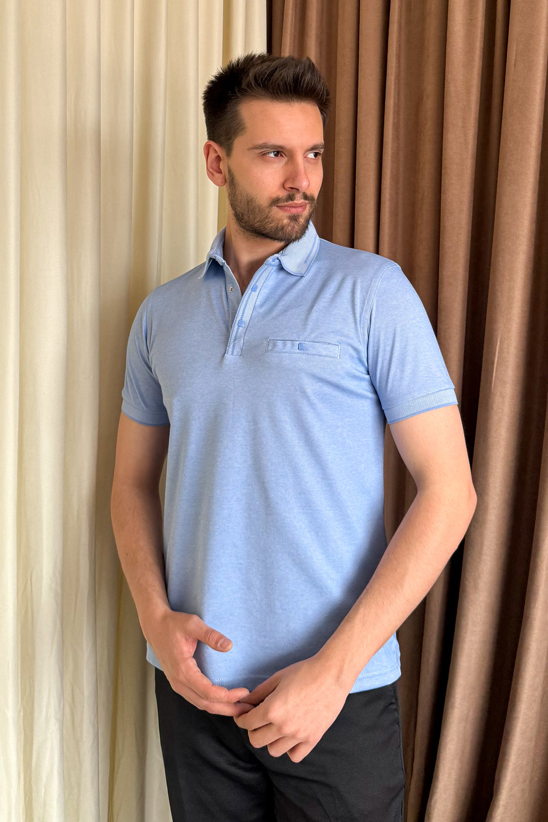 MPL Men's Polo Neck T-shirt 1015 - Mouscron