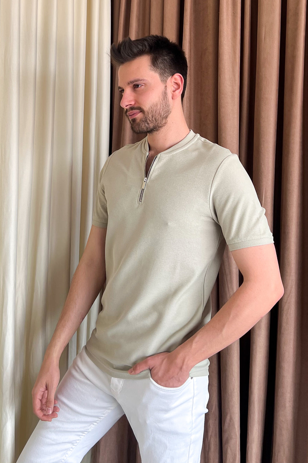 MPL Men's Zippered Pike T-shirt 2653 - Bayamón
