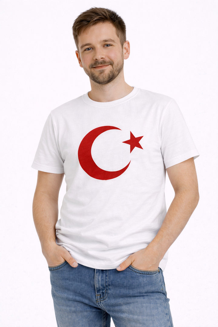 MPL Erkek Ay Yıldız Baskılı T-shirt - Bragança