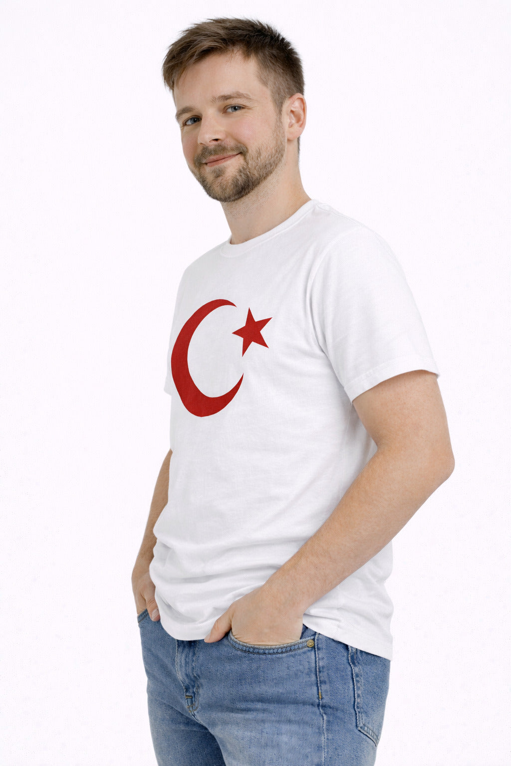 MPL Erkek Ay Yıldız Baskılı T-shirt - Bragança