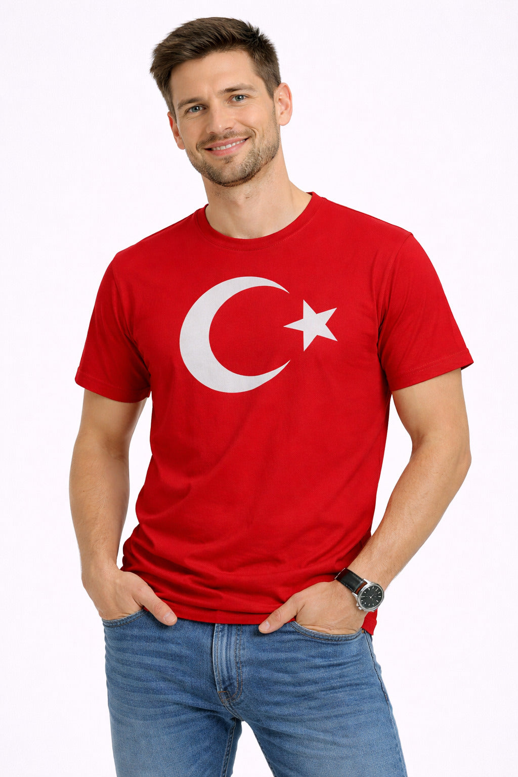 MPL Erkek Ay Yıldız Baskılı T-shirt - Mentor