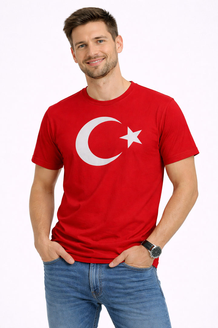 MPL Erkek Ay Yıldız Baskılı T-shirt - Mentor