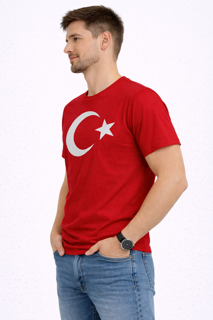 MPL Erkek Ay Yıldız Baskılı T-shirt - Mentor