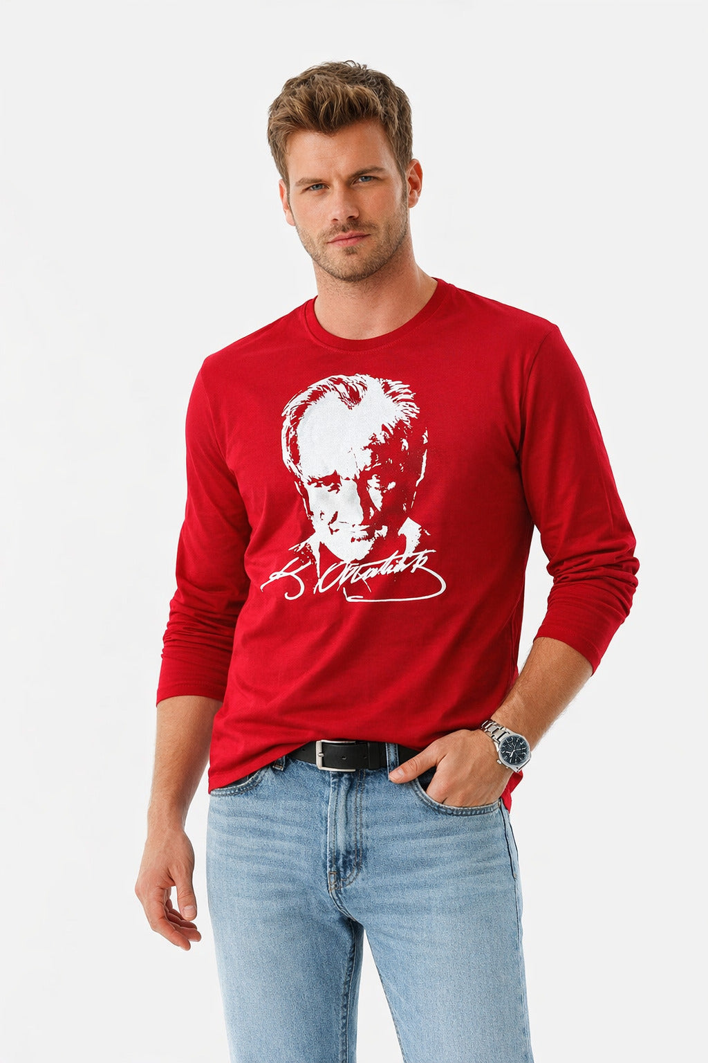 MPL Erkek Atatürk Baskılı Uzun Kol T-shirt - Lauderdale Lakes