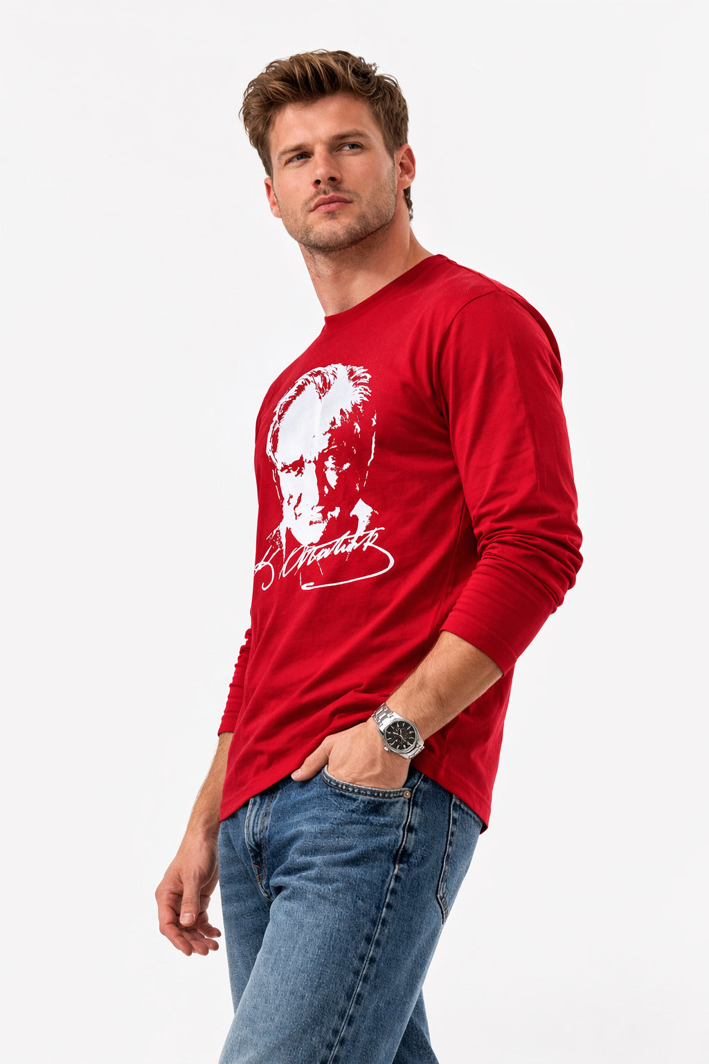 MPL Erkek Atatürk Baskılı Uzun Kol T-shirt - Lauderdale Lakes