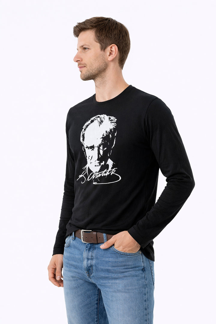 MPL Erkek Atatürk Baskılı Uzun Kol T-shirt - Aubagne