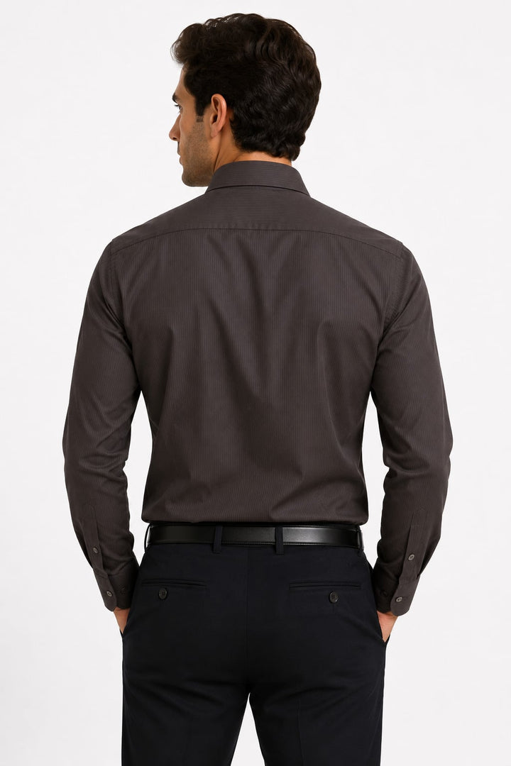 MPL Erkek Uzun Kol Armürlü Slimfit Gömlek - Waukesha