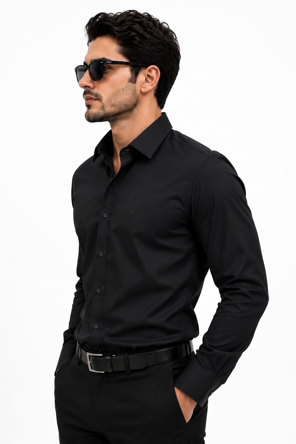 MPL Erkek Uzun Kol Armürlü Slimfit Gömlek - Castellammare di Stabia