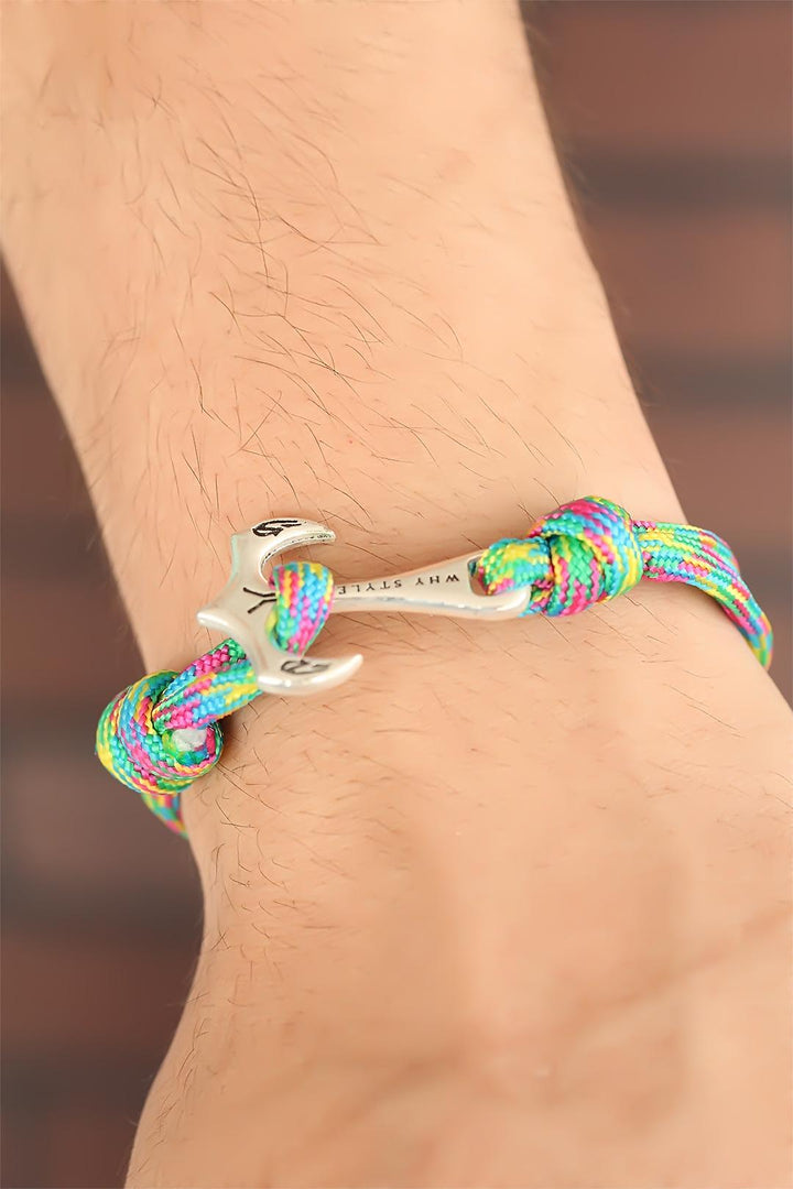 EBJ Colorful Patterned Metal Cuff Bracelet for Men - Tynemouth