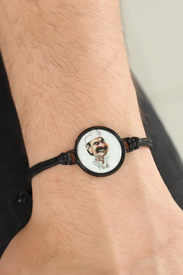 EBJ Adjustable Leather Black Color Erdal Bakkal Men's Bracelet - Richmond